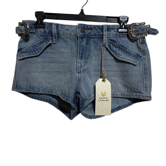 NWT Austin Landing Micro Shorts Western Buckle 28 - Picture 1 of 3